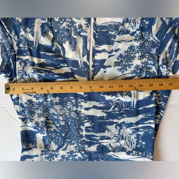 Reformation Naked Lunch Print Blue and White Maxi Dress - Picture 12 of 15